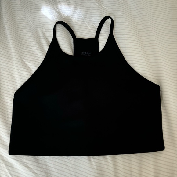 NWOT Girlfriend Collective Black Colette Halter Bra - Picture 1 of 7